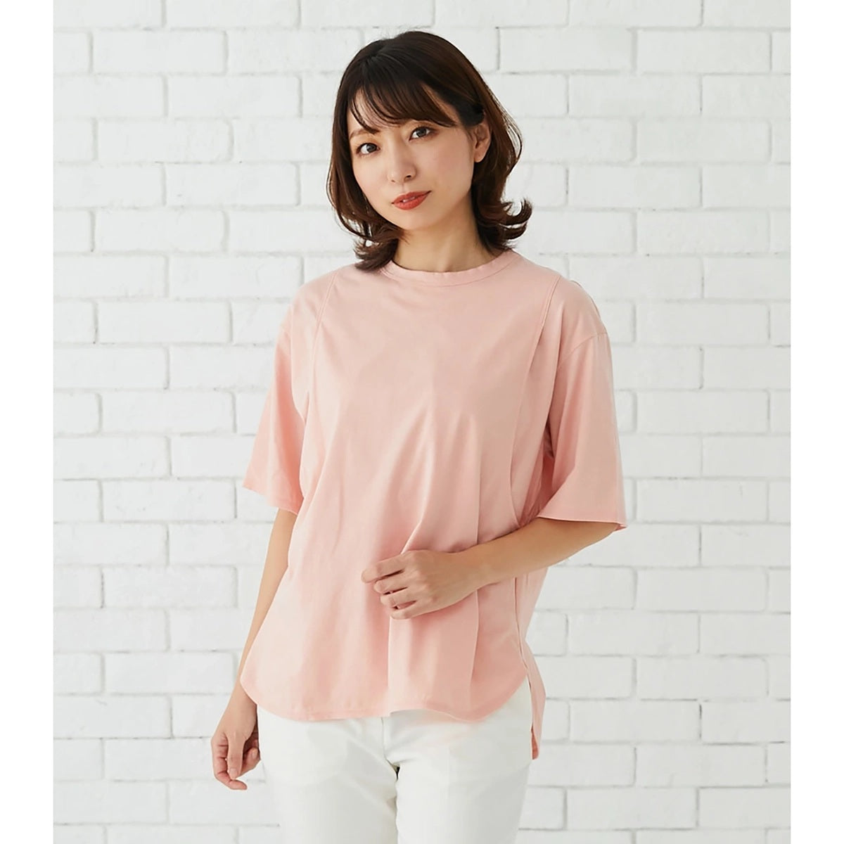 シンプルTシャツ ベビーピンク