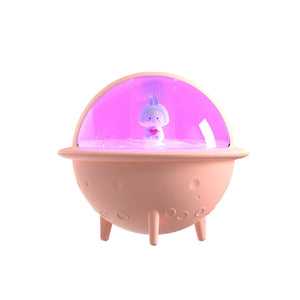 スペースキャラ ライト付き卓上加湿器ピンクJS113