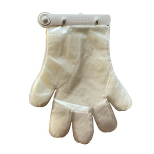 Felio ワンタッチ ポリエチ手袋 100枚 ホワイト(クリップ)