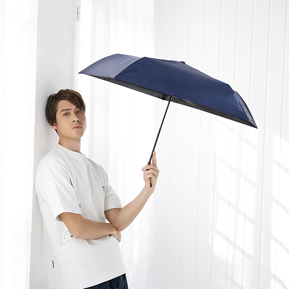 UVAir+ 晴雨兼用折りたたみ傘 アイボリー