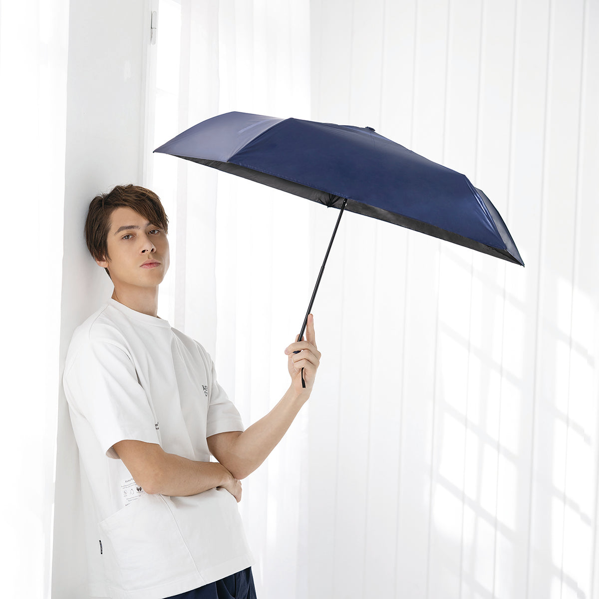 UVAir+ 晴雨兼用折りたたみ傘 サックス