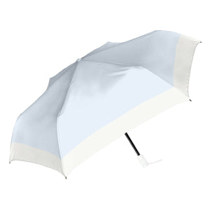 UVバイカラー 晴雨兼用自動開閉折りたたみ傘 アイスブルー