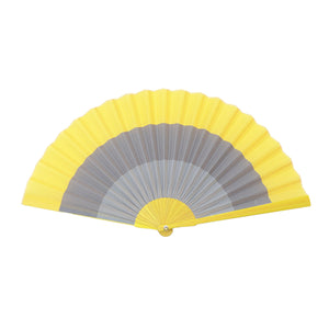 西川庄六 縞々扇子 イエロー
