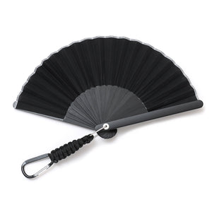 西川庄六 アウトドア扇子 カラビナ BK