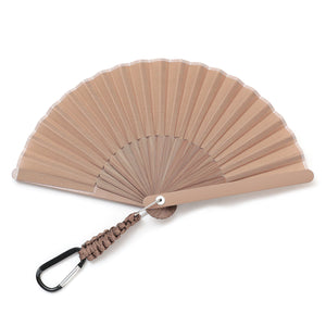 西川庄六 アウトドア扇子 カラビナ BE