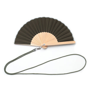 西川庄六 アウトドア扇子 ストラップ カーキ