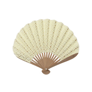 西川庄六 レース素材のふわり扇子 YE