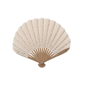 西川庄六 レース素材のふわり扇子 PK