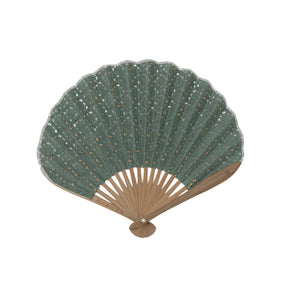 西川庄六 レース素材のふわり扇子 GR