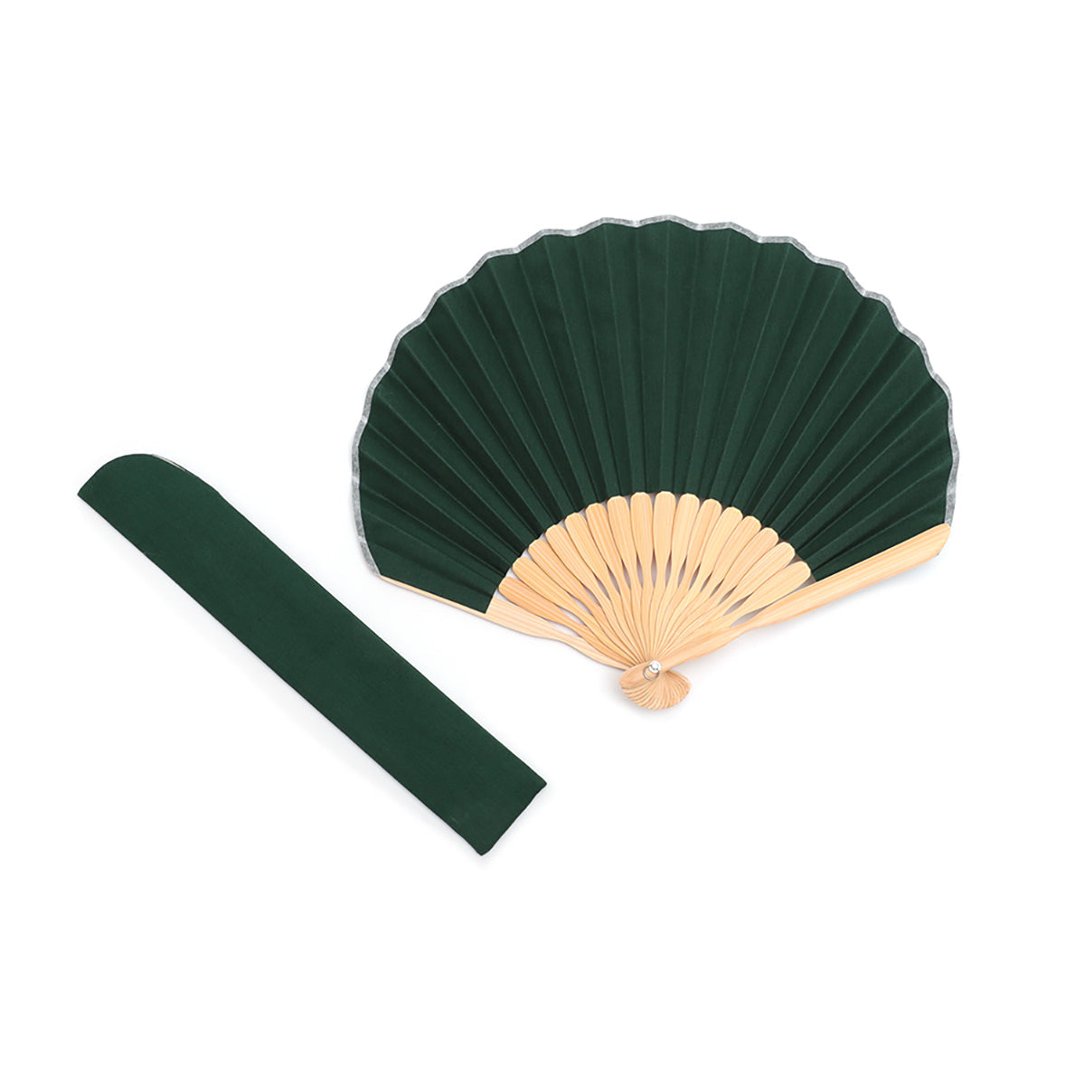 西川庄六 soleil扇子 無地 緑