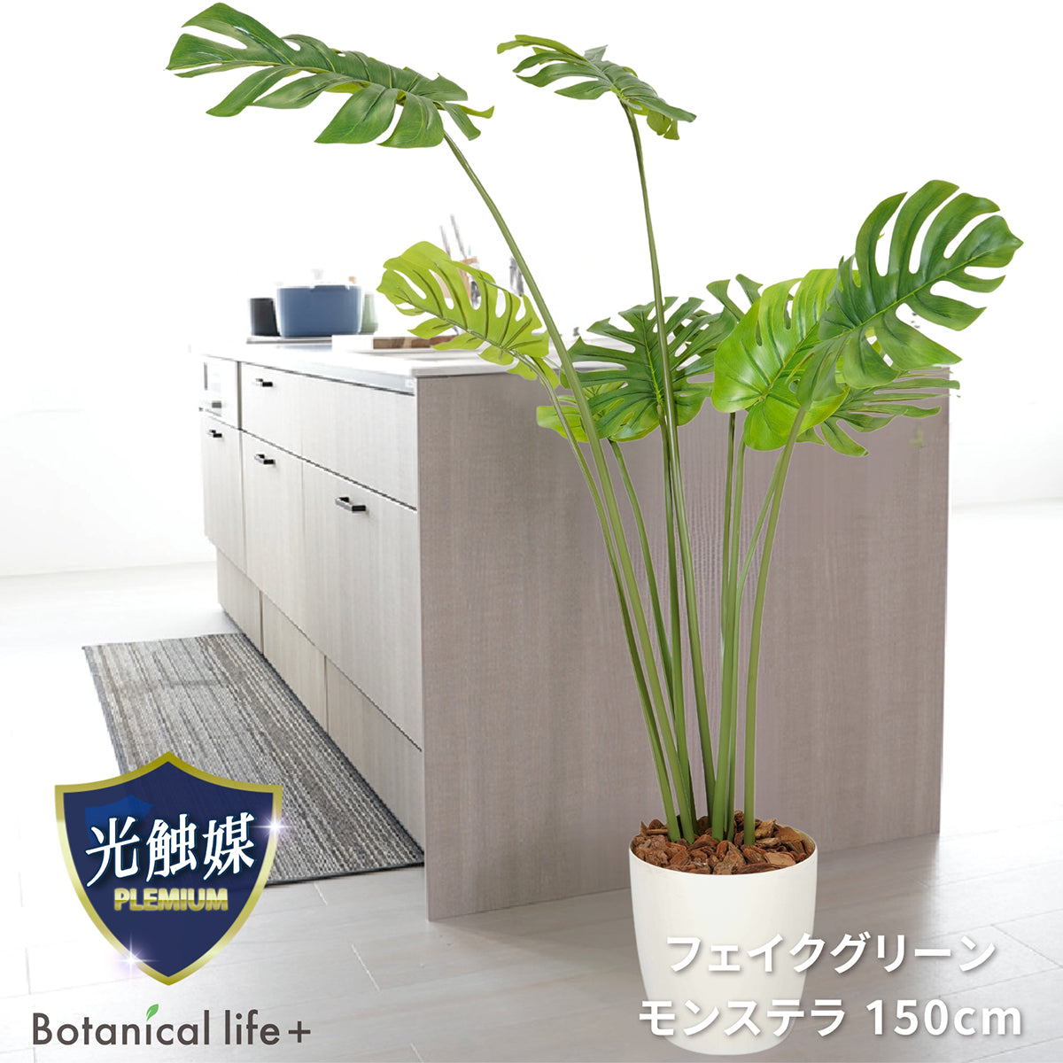 光触媒インテリアグリーン モンステラ150cm 鉢付き