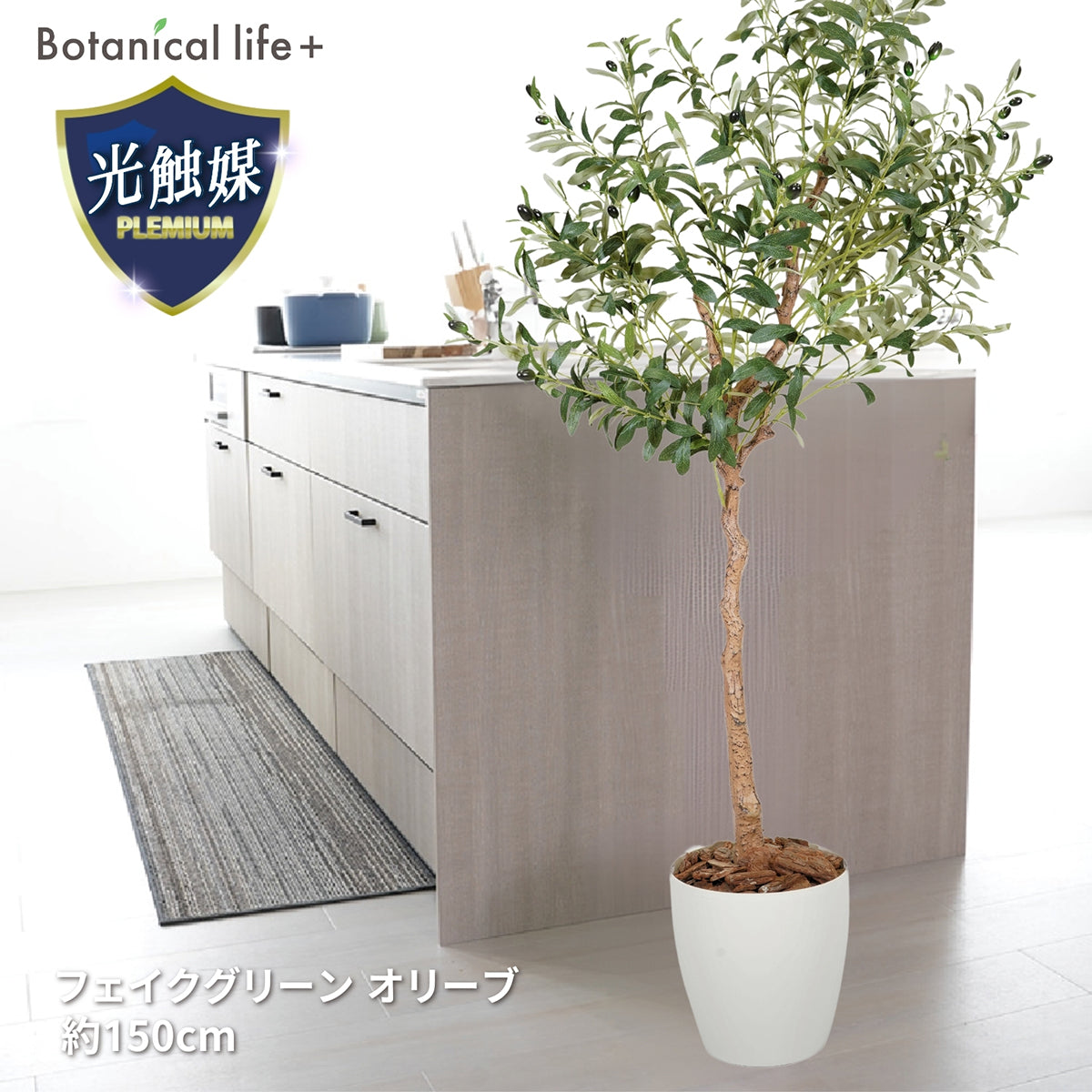 光触媒インテリアグリーン オリーブ150cm鉢付き