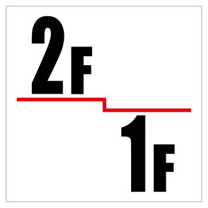 150角アルミ複合板ピクトサイン 1F2F