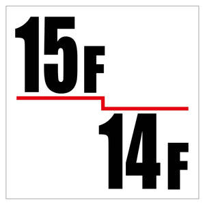 150角アルミ複合板ピクトサイン 14F15F