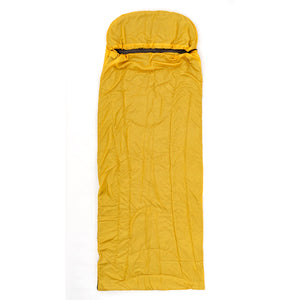 寝具メーカーの防災士が考えた MOTTETE PLUS 寝袋 マスタード/チャコールグレー