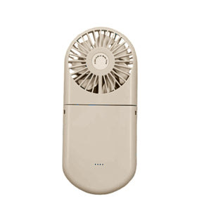 丸形折り畳み式ハンディファン ベージュ FS001 幅78×奥行18×高さ175