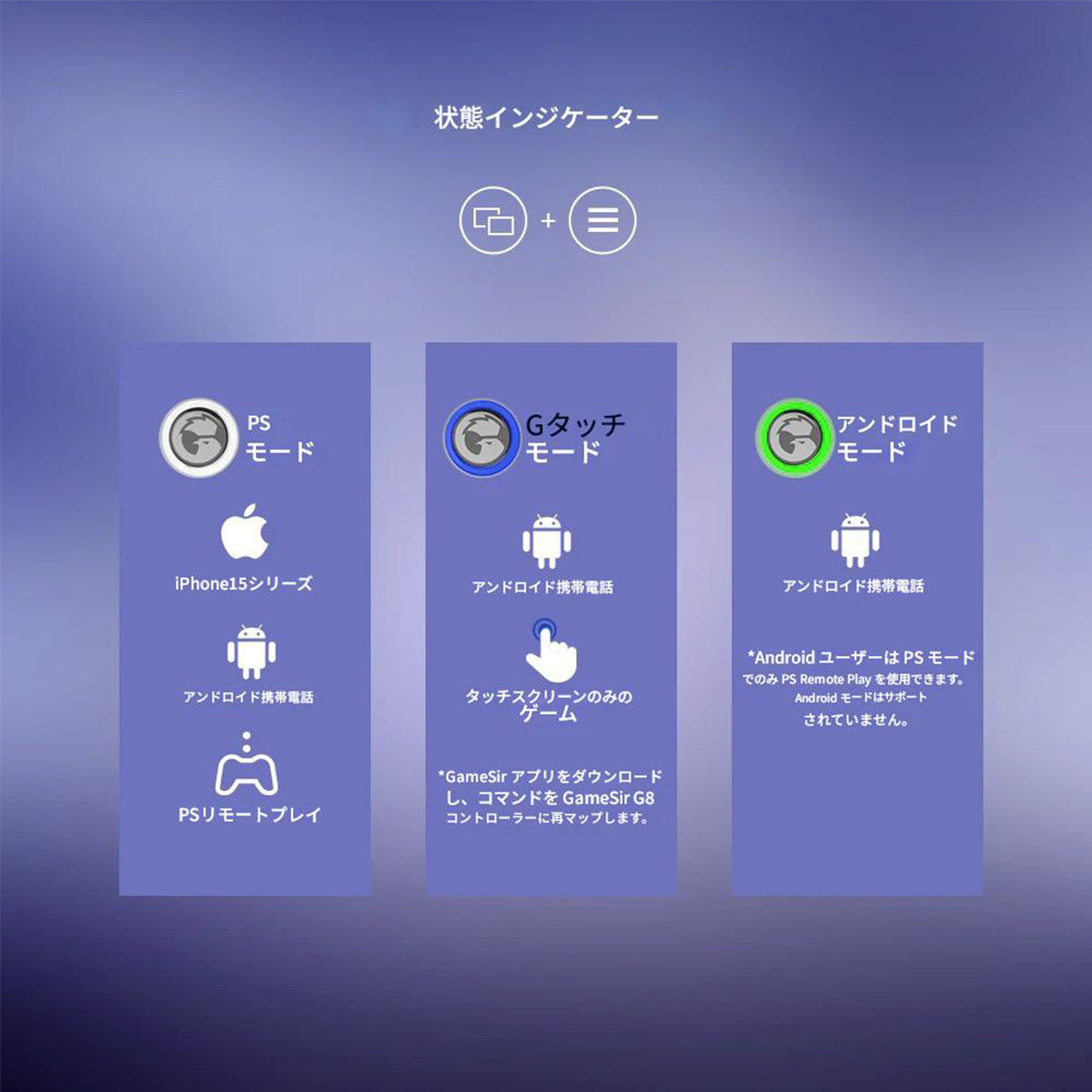 USB-Cゲームジョイスティック グレー GameSi G8 幅210×奥行55×高さ110