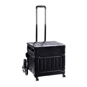 折り畳みキャリーカート 80L ブラック 9000 (折り畳みサイズ)幅455×奥行115×高さ450