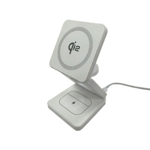 3in1角形ワイヤレス充電器qi2 ホワイト IW30 幅68×奥行24×高さ68