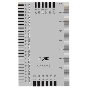 クラックスケール CRKSー2 ひび割れ試験機 黒目盛/透明タイプ 55×91mm