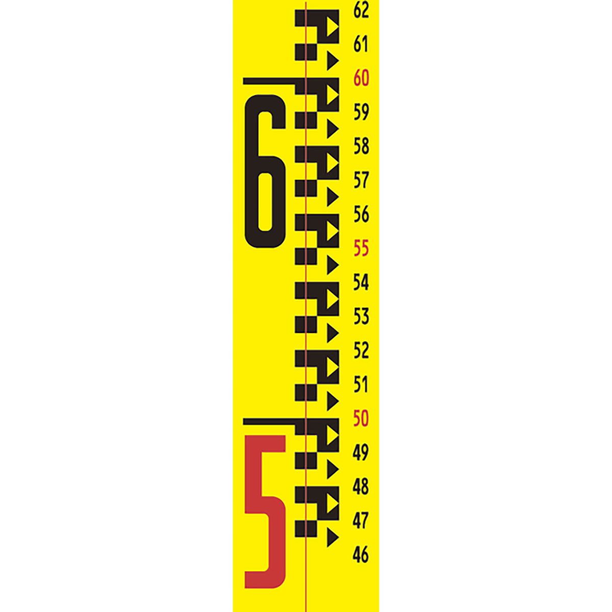 マイスタッフ 5M3段 標尺 逆目盛 箱尺