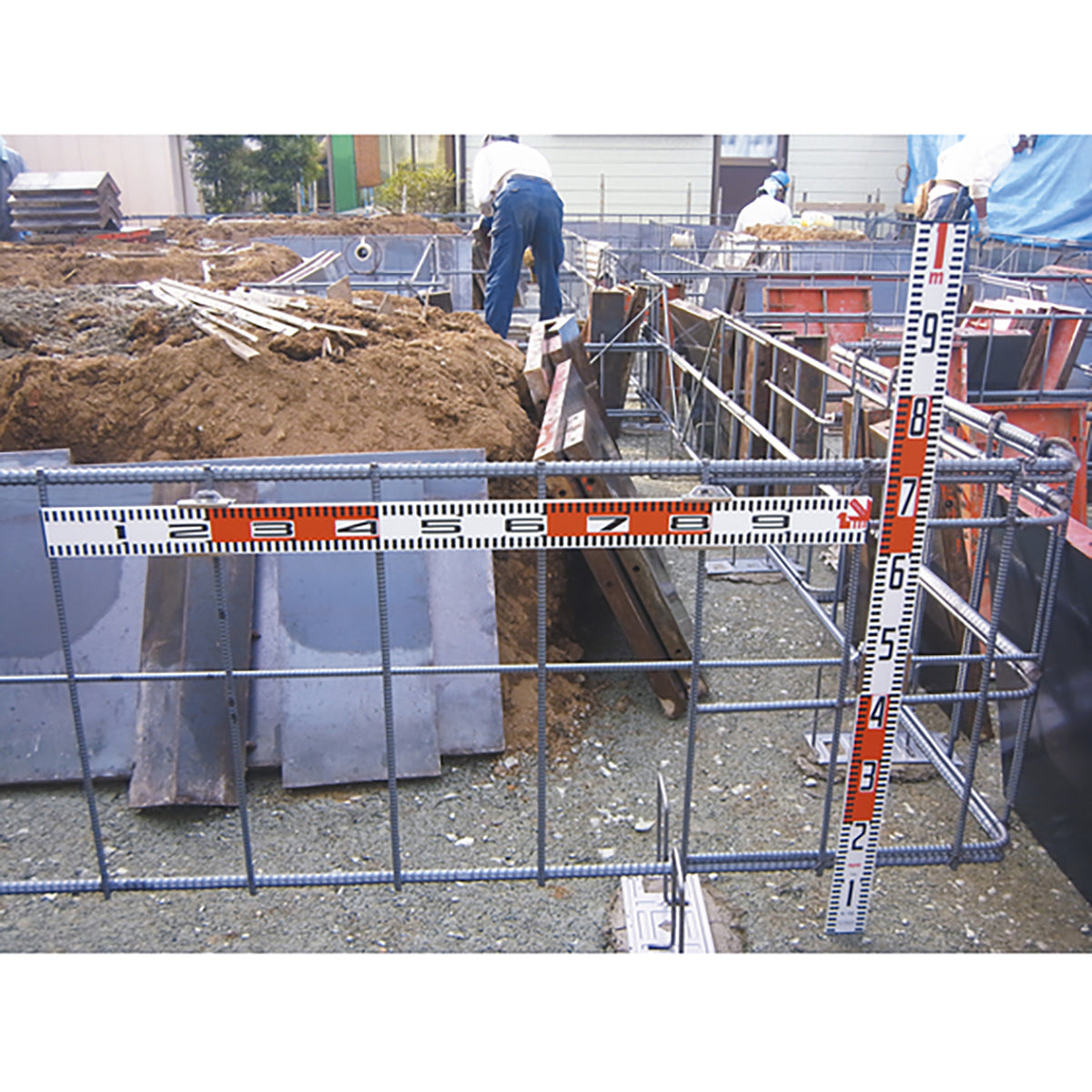 鉄筋ピタット 検測金具付 セット 工事写真 標尺用