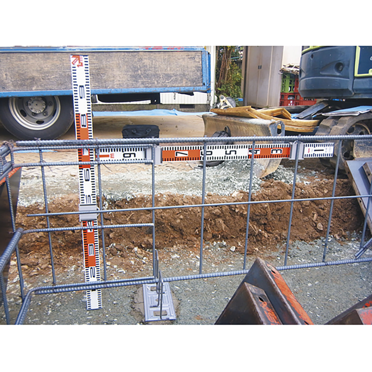 鉄筋ピタット 検測金具付 セット 工事写真 標尺用