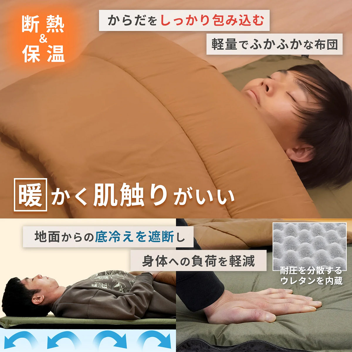 FUTURE FOX エアマット一体型 寝袋 エアシュラフ 防災用品 アウトドア