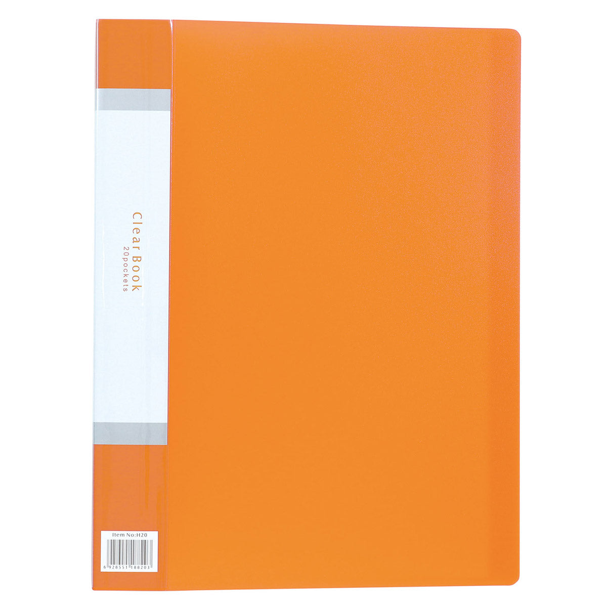 クリアブックB 厚 A4 20ポケット オレンジ