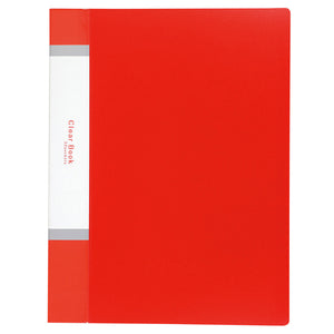 クリアブックA4 横入れ 32ポケット レッド