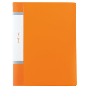 クリアブックA4 横入れ 32ポケット オレンジ