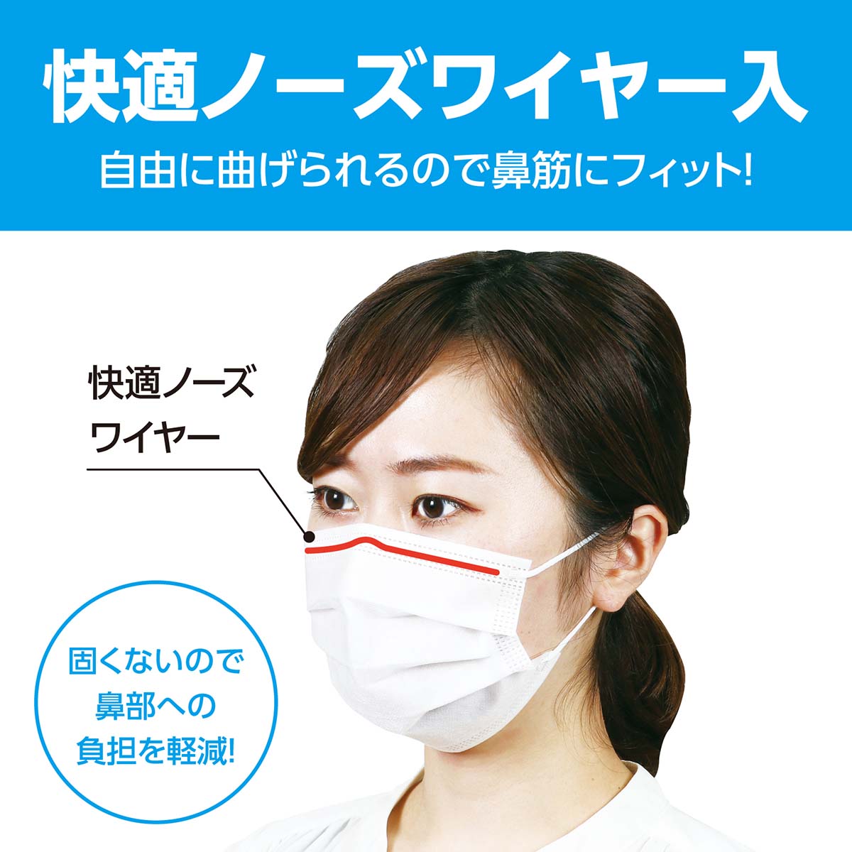 不織布ソフトマスク(個包装)Mサイズ 50枚入