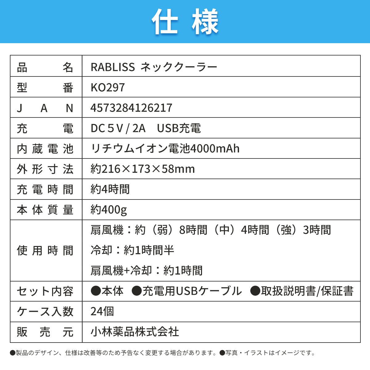 RABLISS ネッククーラー 暑さ対策 夏 冷却