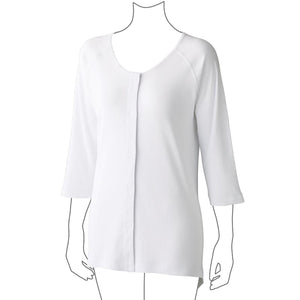 着るサプIFMC.7分袖ワンタッチシャツ(2枚組) ホワイト S/M/L/LL