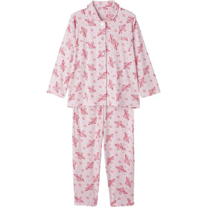ワンタッチのびのびストレッチパジャマ ピンク S/M/L/LL/3L/4L