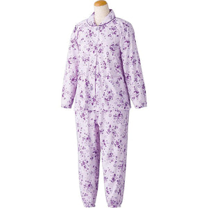 大きめボタンプチサイズパジャマ 杢パープル L(P)