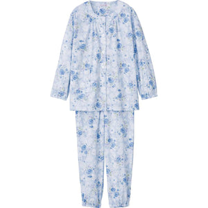 大きめボタンプチサイズパジャマ サックス S/M/L/LL(P)