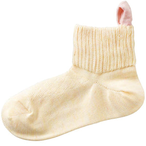 名前の書ける取っ手付ソックス(メッシュ) クリーム 22~24cm