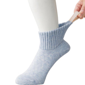 名前の書ける取っ手付ソックス(メッシュ) ブルー 22~24cm