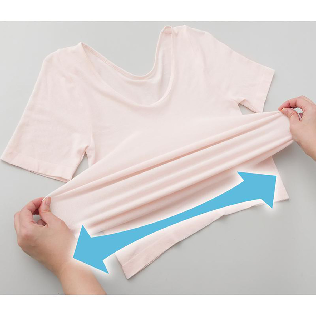 のびのびラクラク半袖インナー ラベンダー M~L/L~LL