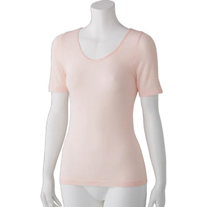 のびのびラクラク半袖インナー ピーチ M~L/L~LL
