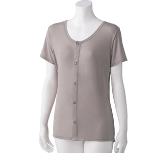 スルッと着られる3分袖ホックインナー グレージュ S/M/L/LL