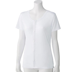 着ている感じがしない軽量3分袖ホックインナー ホワイト S/M/L/LL