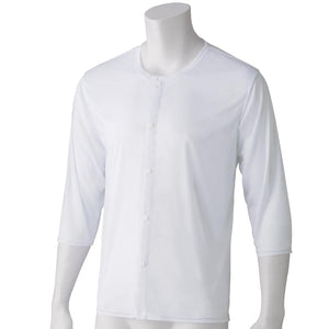 着ている感じがしない軽量8分袖ホックインナー ホワイト S/M/L/LL