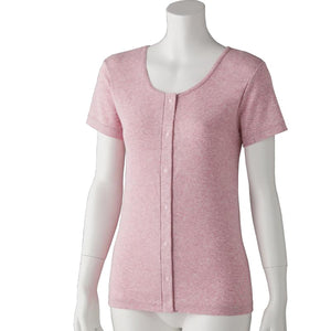 フライス杢半袖ホックインナー チェリー M/L/LL