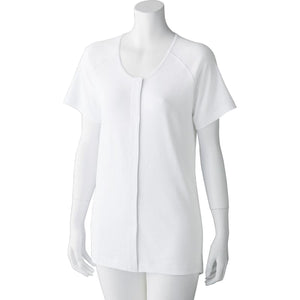 3分袖ワンタッチシャツ(2枚組) ホワイト S/M/L/LL/3L/4L