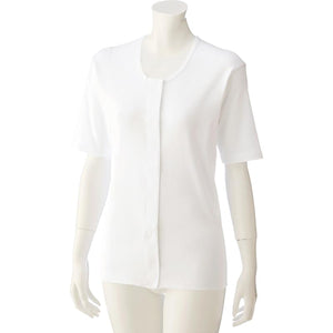 3分袖ワンタッチシャツ(2枚組) ホワイト S/M/L/LL