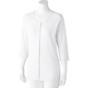 7分袖ホックシャツ(2枚組) ホワイト S/M/L/LL/3L/4L