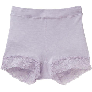 立体ヒップレース1分丈ショーツ パープル M/L/LL