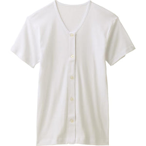 3分袖大きめボタンシャツ(2枚組) ホワイト S/M/L/LL